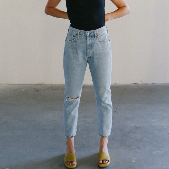 Agolde Riley Crop Denim - Picture 2 of 5